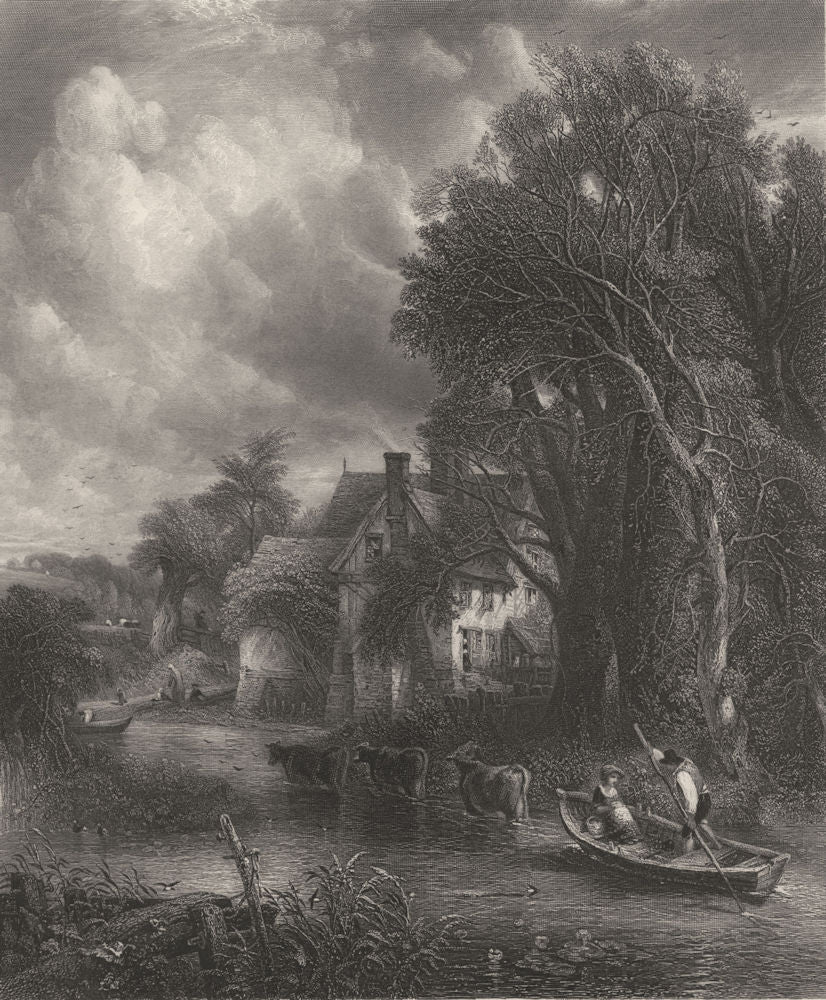 LANDSCAPES. The Valley farm-Constable c1870 old antique vintage print picture